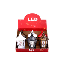 Light-Up LED Lantern in 4 Christmas Designs 14cm