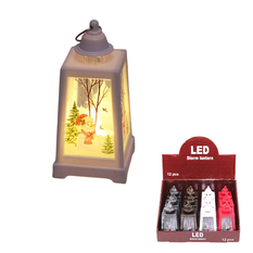 Light-Up LED Lantern in 4 Christmas Designs 12cm