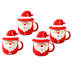 Santa Claus Christmas Mug with Lid 420ml 