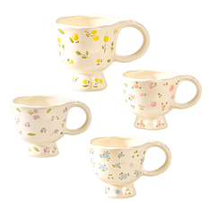 Ceramic Mug with Floral Design 300ml 10x9cm 