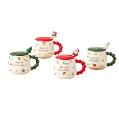 Christmas Mug with Lid and Spoon 400ml