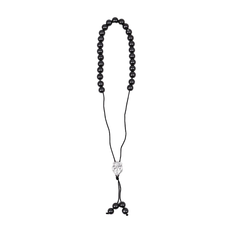 Black Metal Worry Beads with Round Beads
