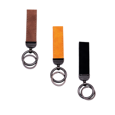 Long Strap Keyring with Double Ring in 3 Colours