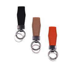 Wide Strap Keyring with Double Ring in 3 Colours