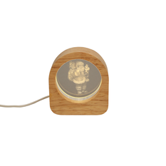 Illuminated USB Engraved Glass Ball Santa Claus 6cm