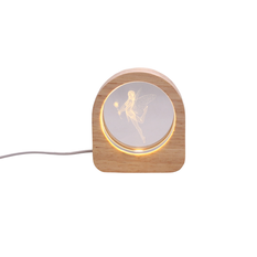 Illuminated Glass Ball with Fairy Engraving 6cm