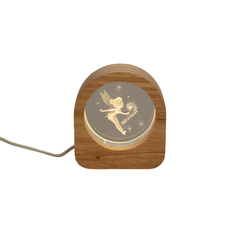Illuminated USB Engraved Glass Ball with Fairy 6cm