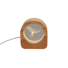 Illuminated USB Engraved Glass Ball Tyrannosaurus 6cm