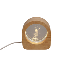 Illuminated USB Engraved Glass Ball with Butterflies 6cm