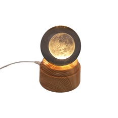 Rotating USB Engraved Glass Ball with Moon 8cm