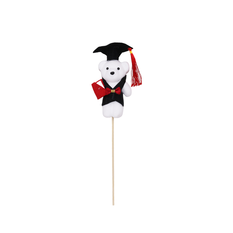 Polystyrene Graduation Bear Pick 13 cm