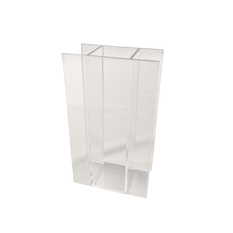 Rectangular Plexiglass Vase 18×10×5.5cm