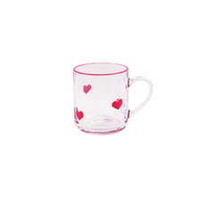 Transparent Mug with Red Bows 300 ml