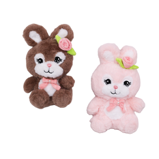 Plush Bunny with Rose 23cm