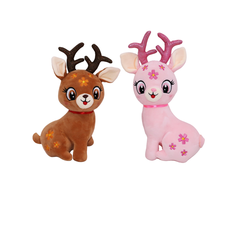 Plush Deer with Flowers 30cm