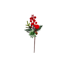 Christmas Pick with Velvet Finish 25cm