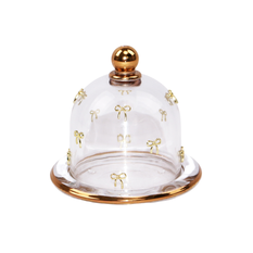 Cloche with Gold Bows 12.5 × 9.2 cm