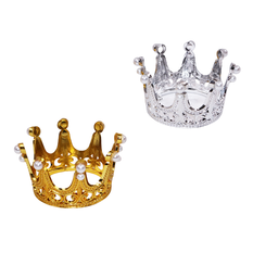 Mini Crown with Pearls & Scrollwork 5×3.7cm