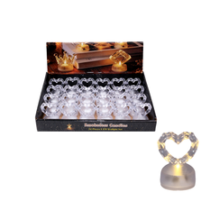 Clear Light-Up Heart Decoration 6×4.3cm