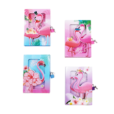 A5 Flamingo Lockable Notebook 50 Pages