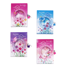 A5 Flowers & Butterflies Lockable Notebook 50 Pages