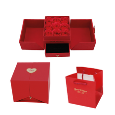 Gift Box with Scented Soap Roses and Drawer