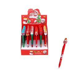 Christmas 0.5mm Gel Pen with Raised Character Topper