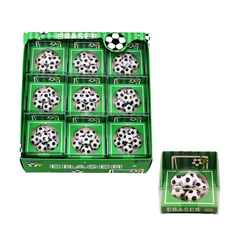 Set of 6 Football Erasers in Clear Box