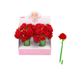Red Rose-Shaped Pen
