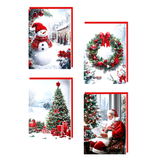 Christmas Card with Winter Scenes 17×12cm