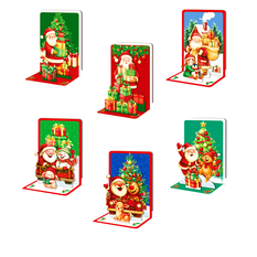 3D Christmas Card with Santa Claus