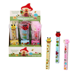 Ruler with Insect and Snail Character Toppers