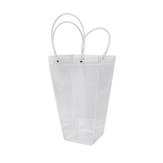 Clear Gift Bag with White Handles 42×27×15cm