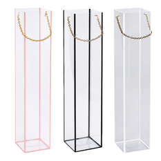Clear Gift Bag with Chain Handle in 3 Colors