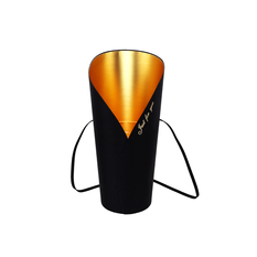 Black & Gold Cone Bouquet Box 40×18×14cm