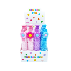 Oversized 27cm Fluffy Pen with Flower