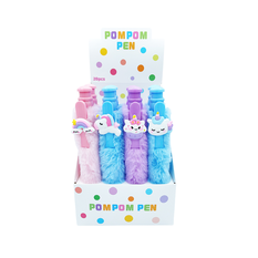 Oversized 27cm Fluffy Pen with Unicorn Designs