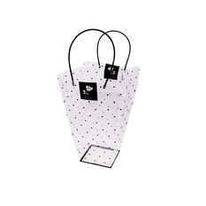 Transparent Polka Dot Flower Bag 35x26x13x13cm