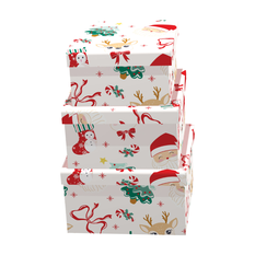 White Christmas Gift Boxes Set of 3