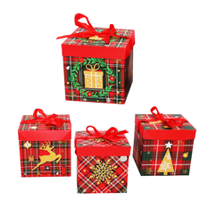 Christmas Tartan Gift Boxes in 2 Sizes