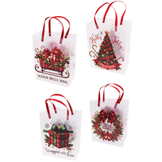 Frosted Christmas Gift Bag 2 Sizes