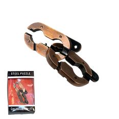 Metal Brain Teaser Puzzle Double Clamp