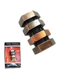 Metal Brain Teaser Puzzle with Nuts