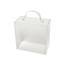 Square Plexiglass Box with Clear Handle