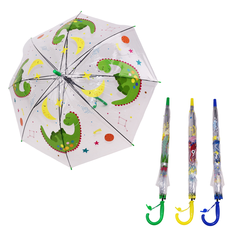 Kids' Transparent Umbrella with Dinosaurs