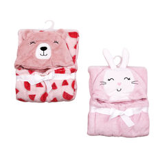 Hooded Baby Blanket 97×76cm – 2 Designs