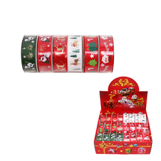 Christmas Ribbon 2.5cm × 3 Yards – Printed Designs