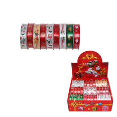 Christmas Ribbon 1.5cm × 3 Yards – Festive Motifs