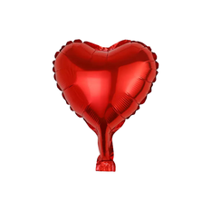 Red Heart Foil Balloon with Valve 25cm