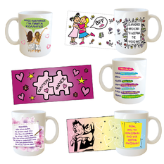 Mug in 6 Designs for Friends (Girls)